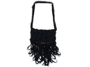 Black Hand Knit Bag