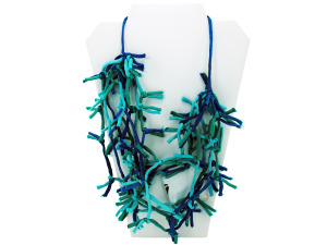 turquoise knotted necklce