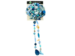 hair clip w/asst beads