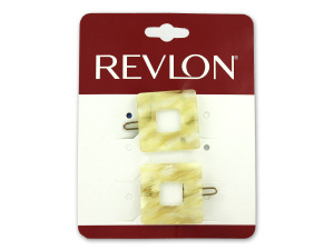 Square barrettes, pack of 2
