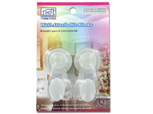 Wall attachable hooks, pack of 2