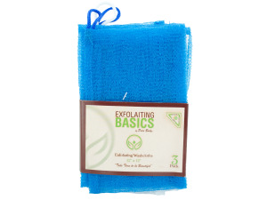 3 pack 12 x 12 exfoliating washcloths dark blue
