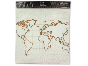 World overlay for scrapbooking or paper crafting