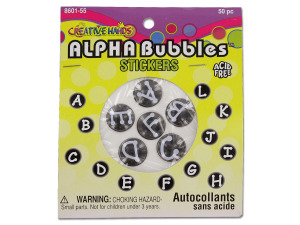 Alpha bubble stickers