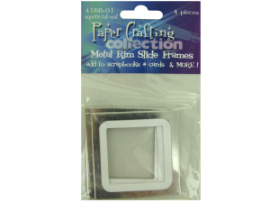 Metal rim slide frames, pack of 4