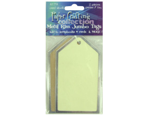 Jumbo metal-rim paper tags