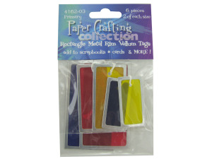 Metal rim vellum tags