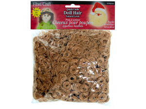3 oz bag quick curls doll hair light brown