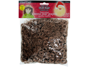 3 oz quick curls doll hair brown/auburn