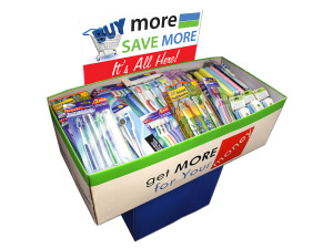 Dental care dump display