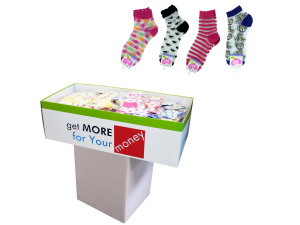 asst socks dump display
