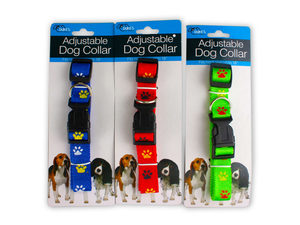 Dog collar with paw print design