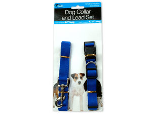 Dog collar and lead set