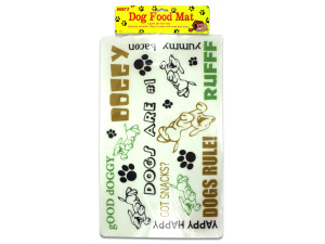 Plastic dog food mat