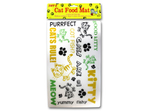 Cat food mat