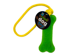 Play dog bone with rope, assorted colors