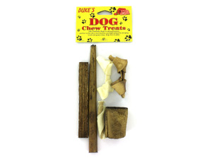 Beef-flavored dog chew treats
