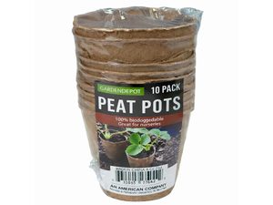 Biodegradable peat pots