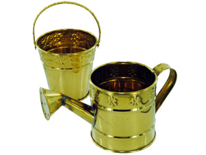 brass watering can decor 3 assorted styles