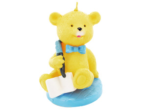 2.5 inch x 3.5 inch baby bear candle