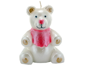 pink bear candle