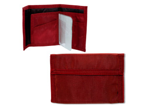 red velcro wallet