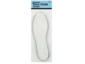 ladies terry cloth insoles assorted sizes