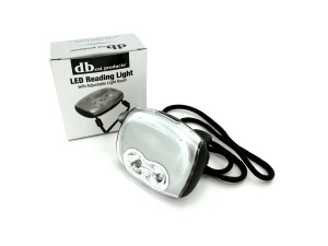 LED reading light with lanyard