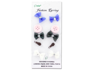 Fashion earrings, pack of 5