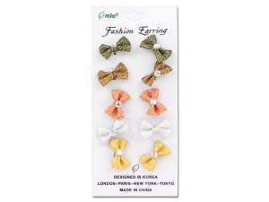 Bow fashion earrings, assorted styles