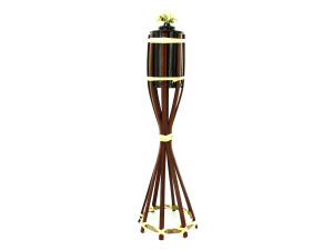 Wicker tiki torch