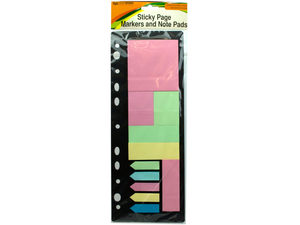 Sticky page markers and note pads