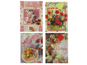 Birthday gift bags, assorted designs