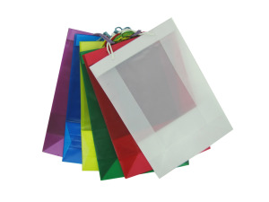 Frosted gift bags, large assorted