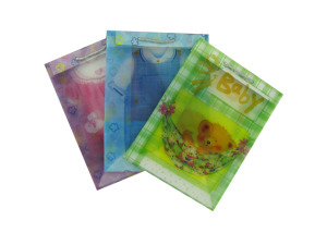 Transparent baby gift bags, assorted medium size