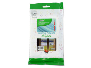 Window cleaning wipes