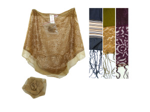 poncho with fringe and flower