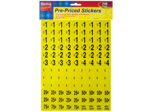 Pre-priced stickers