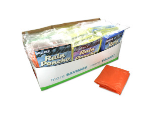72 piece assorted adult/children rain ponchos pdq