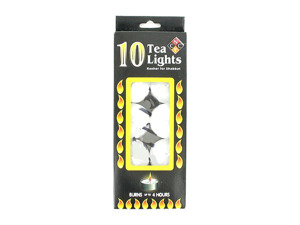10 pack white tealight candles