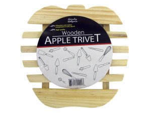 Wooden apple trivet