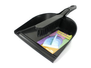 Dust pan and hand sweeper set
