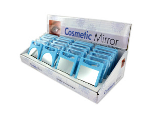 Double-sided cosmetic mirror display