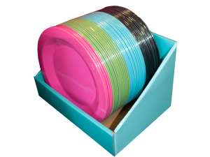 Plastic plates display