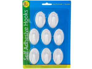 8 pack self adhesive hooks