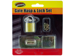 Gate Hasp and Lock Set