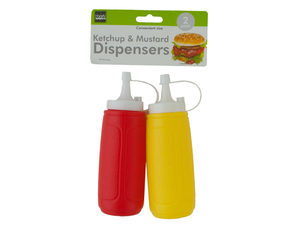 Ketchup and mustard dispenser set