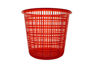 Plastic mesh trash can