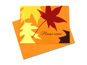 Autumn themed invitations
