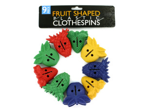 Fruit shaped plastic clothespins